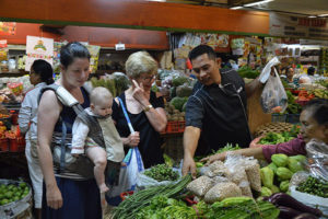 traditional market visit prior to cooking class